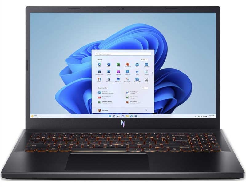 Notebook Acer Nitro V 15 v čiernej farbe.