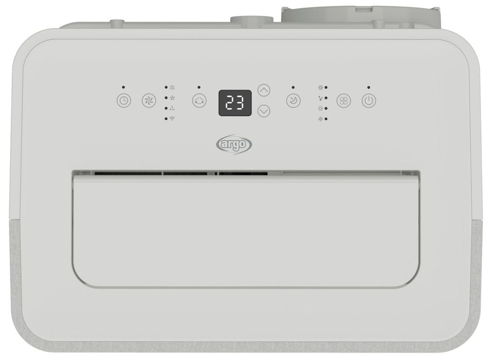 Mobilná klimatizácia Argo 398400041 ALPHA PLUS, 13 000 BTU sivá Mobilná klimatizácia Argo ALPHA PLUS ovládací panel detail