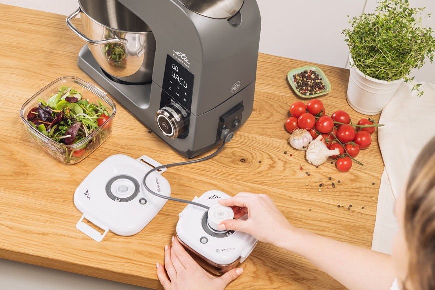 Kuchynský robot ETA Gratus Kuliner II Max 2038 90010 sivý Kuchynský robot ETA Kuliner II Max 2038 90010, vákuovanie