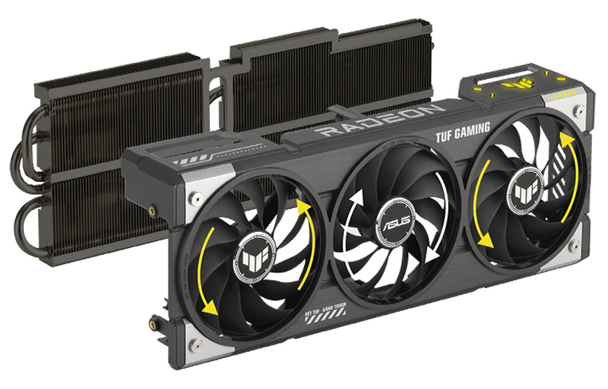 Masívny chladič grafickej karty Asus TUF Gaming pripravený skrotiť teploty aj pri maximálnom nasadení