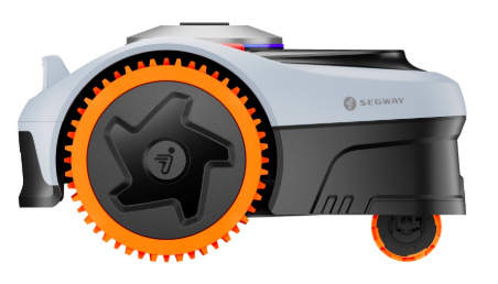 Robotická kosačka Segway Navimow i208E AWD Detail pohonu 3 AWD a trakčného kolesa Segway Navimow i208E