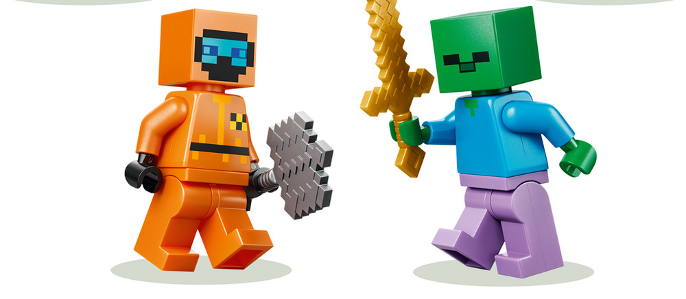 Stavebnica LEGO® Minecraft® 21587 Zombie kobka Funkčný mechanizmus spustí zosuv kamenia, ktorý do hrania pridáva ďalšie nečakané nebezpečenstvo.