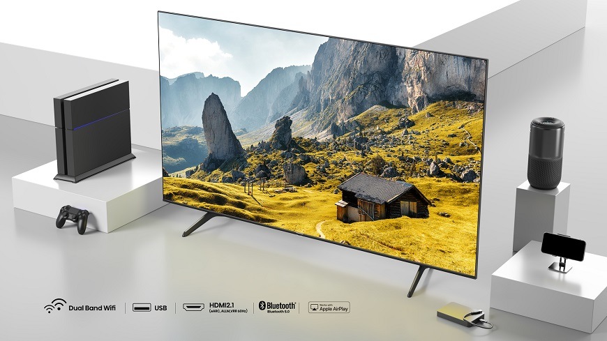 Televízor Hisense 50E7NQ Televízia Hisense 50E7NQ, dostatok vstupov, Bluetooth, Wi-Fi