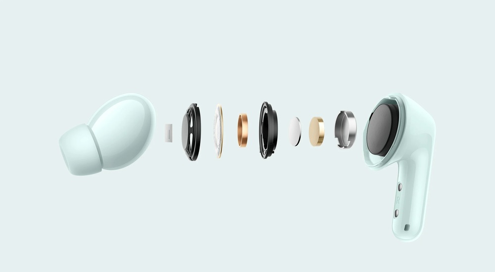 Slúchadlá Xiaomi Buds 6 Nebula Purple fialová Detal konštrukcia TWS slúchadiel Xiaomi Buds 6″ width=
