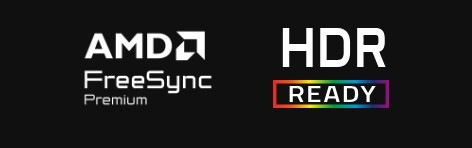 Herný monitor GIGABYTE GS25F2 čierny Podpora AMD FreeSync Premium a HDR Ready ikonky