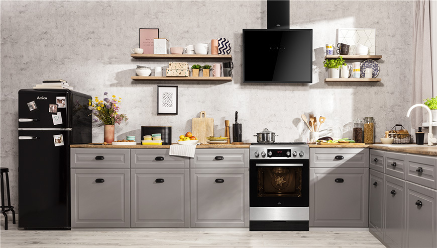 Odsávač pár Amica OKP6558S STUDIO, komínový