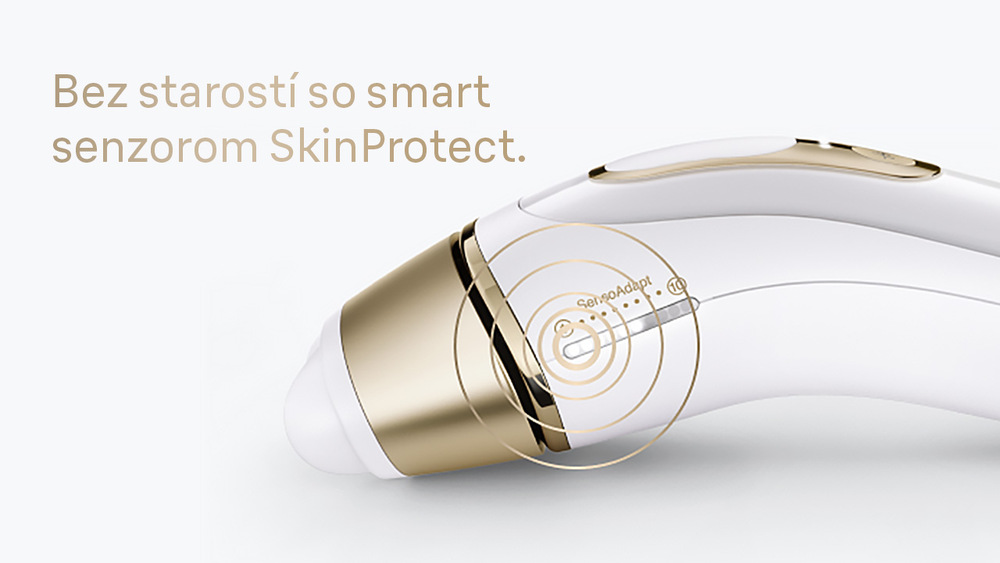 Epilátor Braun Silk expert IPL5351 biely/zlatý Epilátor Braun IPL5351 Silk·expert so senzorom SkinProtect