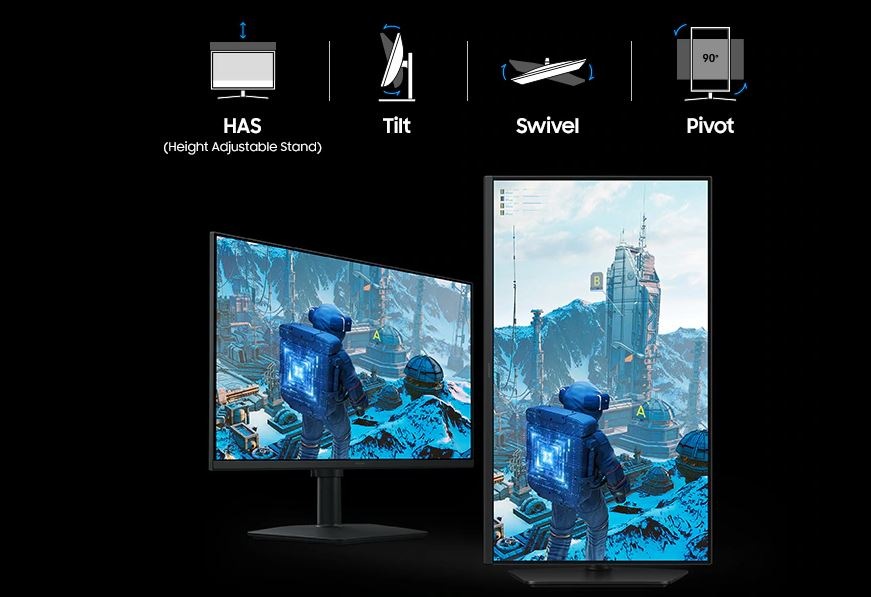 Monitor Samsung Odyssey G4 ergonomické nastavenie