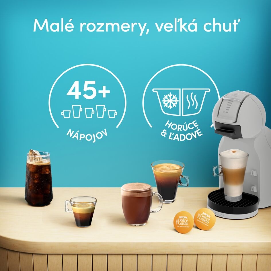 Kapsulový kávovar Krups NESCAFÉ Dolce Gusto Mini Me 2 KP143GF0 Artic Grey sivý