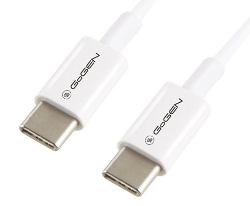 Kábel GoGEN USB-C/USB-C, biela