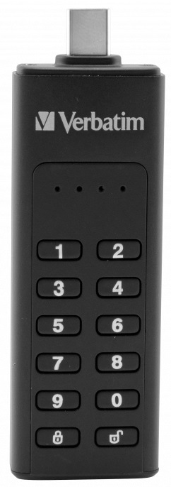 USB flashdisk Verbatim Keypad Secure, 64GB USB 3.0 čierny