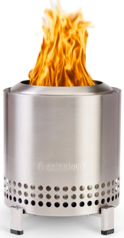 Ohnisko Solo Stove Mesa XL Stainless Steel stolné bezdymové z nerezovej ocele s plameňom