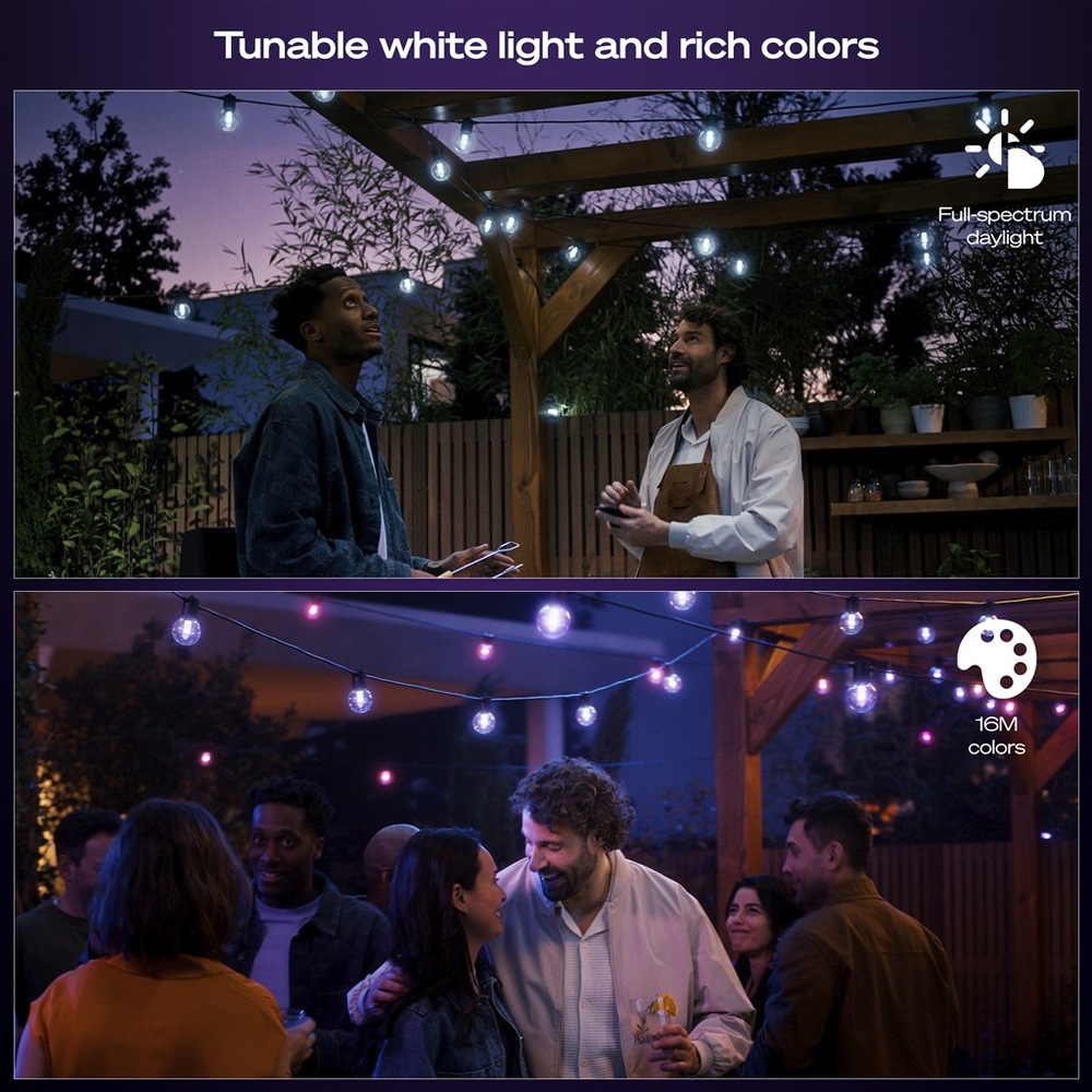 Párty osvetlenia Philips Hue Festavia globe, Bluetooth, White and Color Ambiance, 14 m PHI929004581901_03