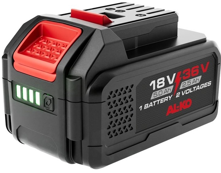 Akumulátor AL-KO 114127 18V/36V je kompatibilný so všetkými prístrojmi radu AL-KO 18V/36V