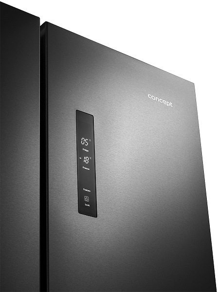 Americká chladnička Concept TITANIA LA8383ds čierna/nerez