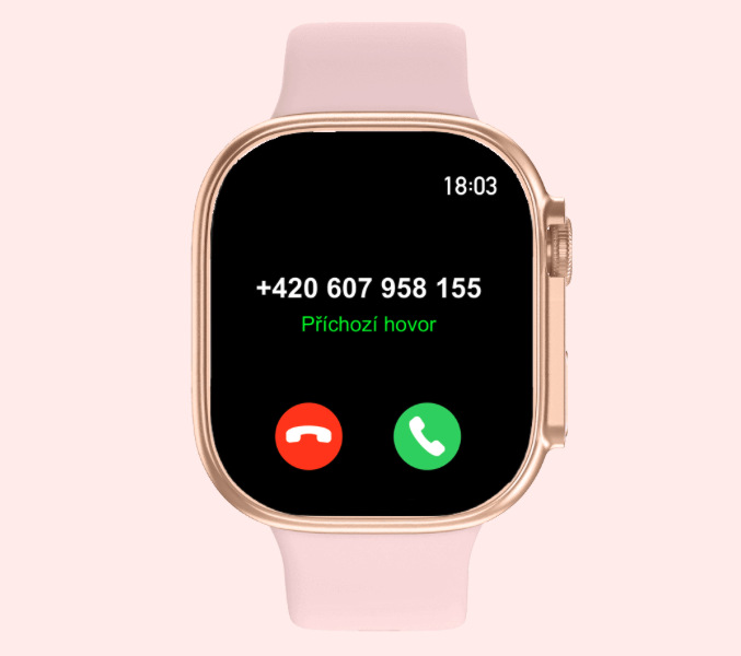 Inteligentné hodinky Carneo Zephyr Ultra mini HR+ - rosegold rose gold