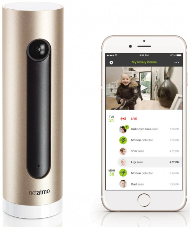 IP kamera Netatmo Smart Indoor - biela/zlatá