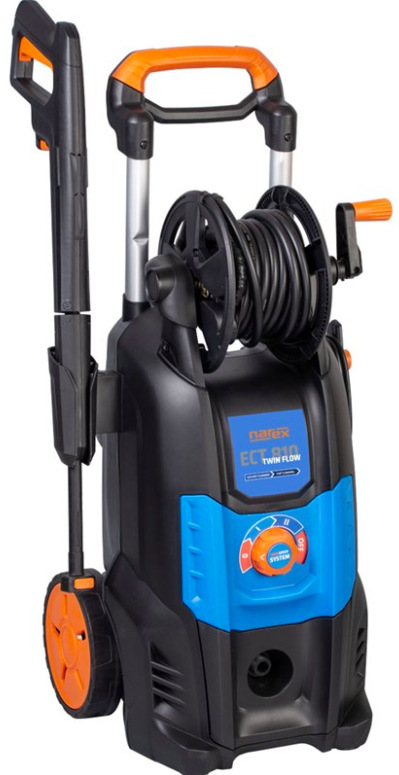 Vysokotlakový čistič Narex ECT 810 Twin Flow s navijakom hadice a kolieskami