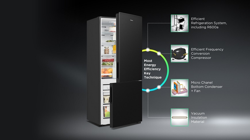 Kombinovaná chladnička s mrazničkou Hisense RB372N4CCD, sivá, Režim Ecomode