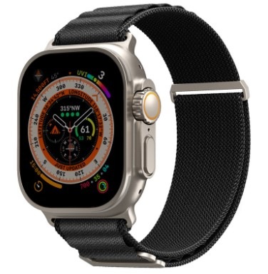Remienok Skinarma Kobu na Apple Watch 49/45/44 mm čierny