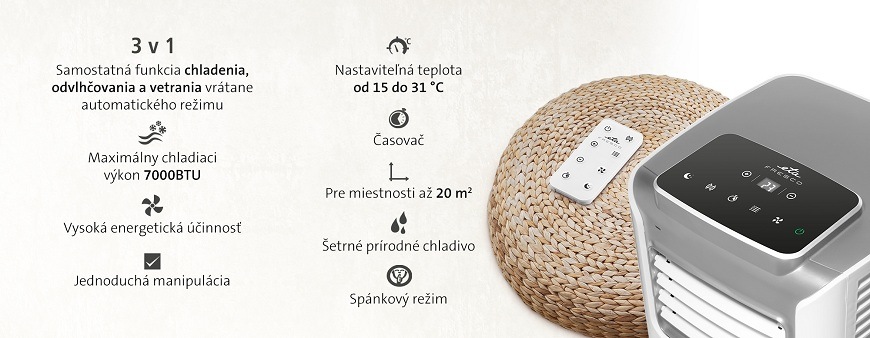 Mobilná klimatizácia ETA Fresco 0578 90000 biela Mobilná klimatizácia ETA Fresco 0578 90000 biela