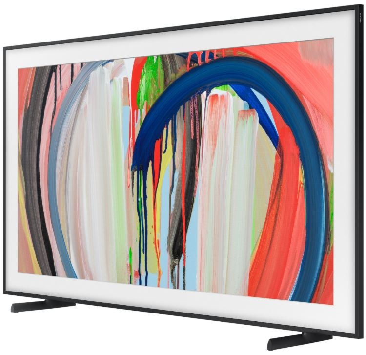 Televízor Samsung The Frame QE55LS03H Televízia Samsung The Frame QE55LS03H s farebným umením, pohľad zboku