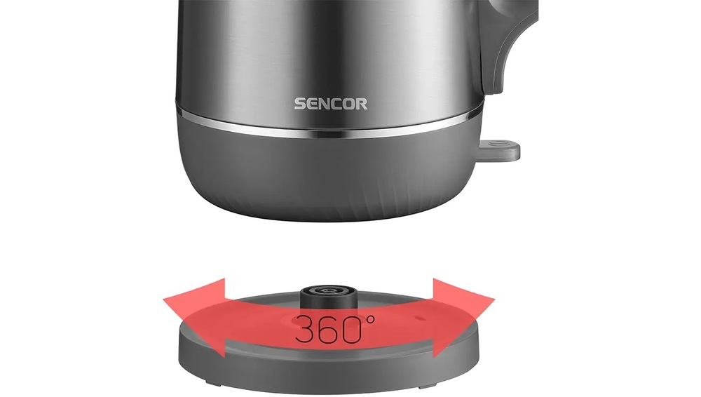 Rýchlovarná kanvica Sencor SWK 0800GY, 1,7 l nerez Pohodlný úchop ze všech stran