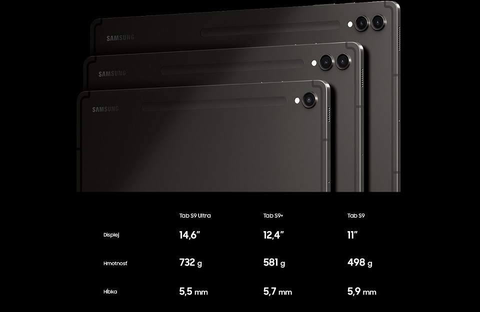 Tablet Samsung Galaxy Tab S9+ Wi-Fi 256 GB grafitová farba