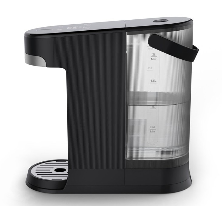 Ohrievač vody Tefal BR3508E0 Instant Hot Water čierny/nerez Ohrievač vody Tefal Instant Hot Water BR3508E0 a pohľad na priehľadnú nádobu