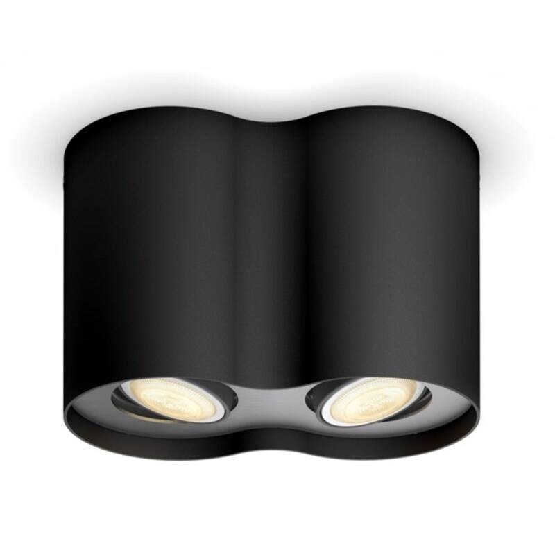Bodové svietidlo Philips Hue Pillar White Ambiance 2 Spot čierne
