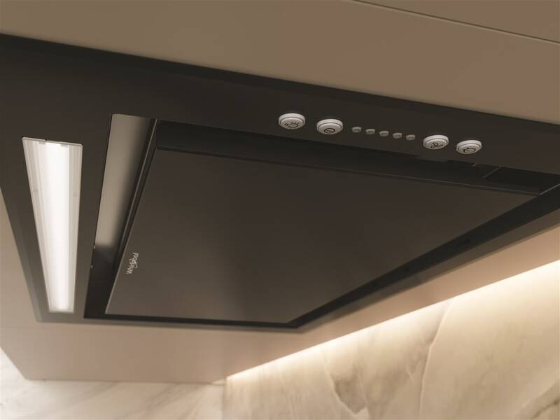 Odsávač pár Whirlpool WCT3 63F LTK, čierny, elektronické ovládanie