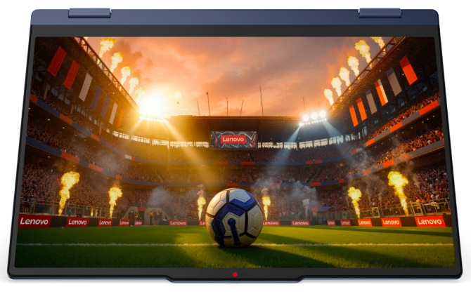 Notebook Lenovo IdeaPad 5 2-in-1 15AHP11 modrý Dotykový displej notebooku Lenovo IdeaPad 5 2-in-1 pri pohľade spredu