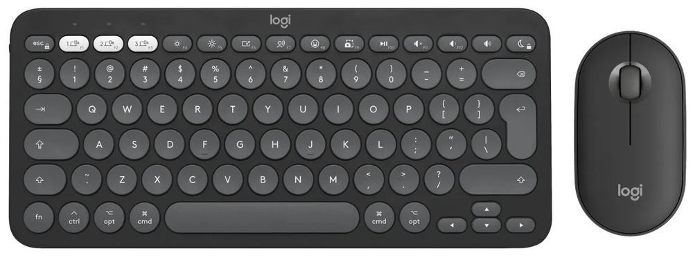 Klávesnica s myšou Logitech Pebble 2 Combo for Mac, US INT'L grafitová farba