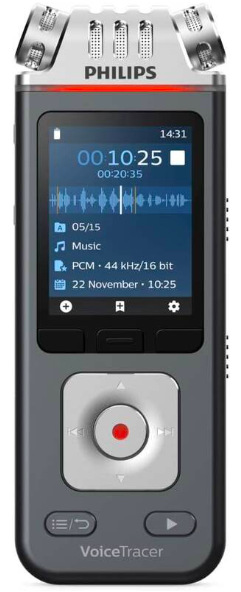Diktafón Philips DVT7110 čierny/strieborný Diktafón Philips DVT7110