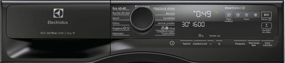 Práčka Electrolux série 800 EW8FG5602CDC čierna Electrolux EW8FG5602CDC ovládací panel