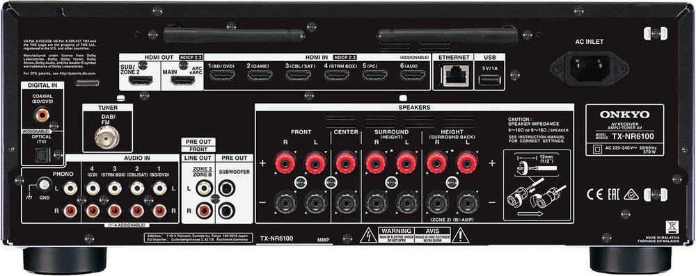 AV Receiver Onkyo TX-NR6100 čierny Onkyo TX-NR6100
