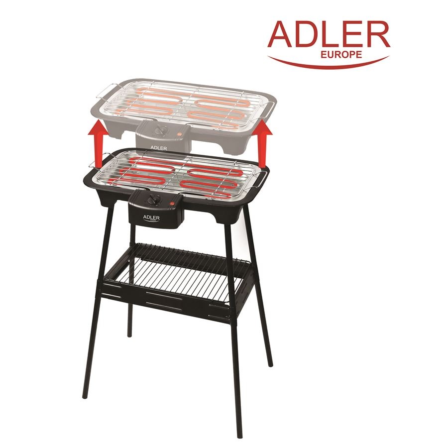 Gril Adler AD 6602 + zahradní stojan Gril Adler AD 6602 + zahradní stojan