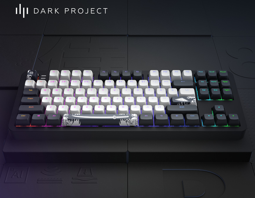 Klávesnica Dark Project ALU Bushido US čierna Klávesnica Dark Project ALU Bushido US čierna