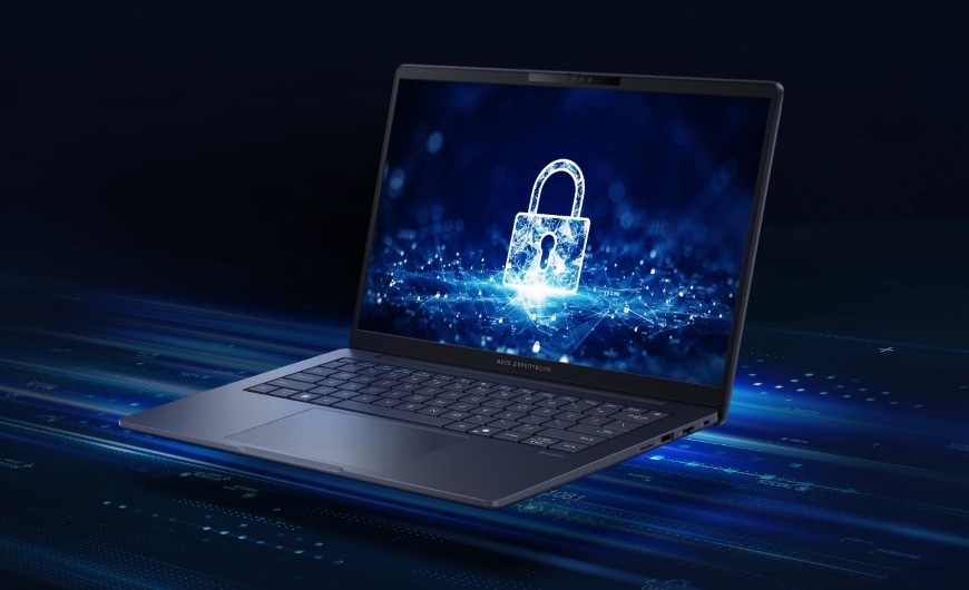 Notebook Asus ExpertBook B3 sivý Ilustrácia zámku na displeji ExpertBook B3 s pokročilým zabezpečením
