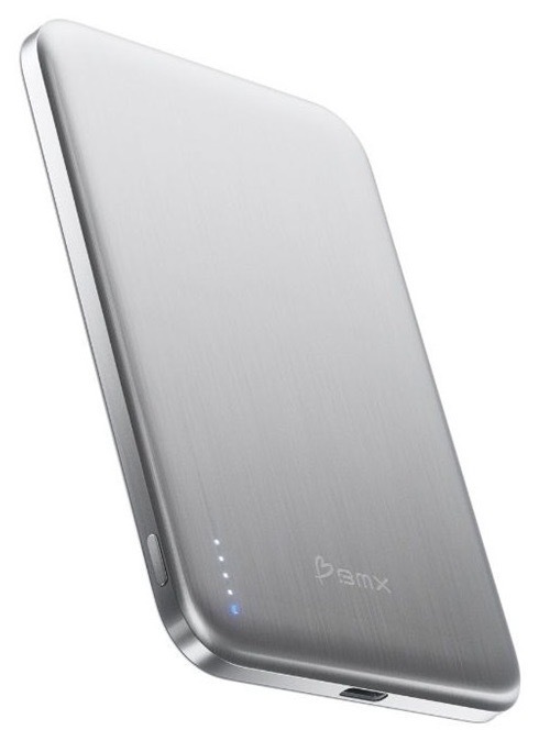 Powerbanka BMX s kapacitou 5 000 mAh, strieborná farba