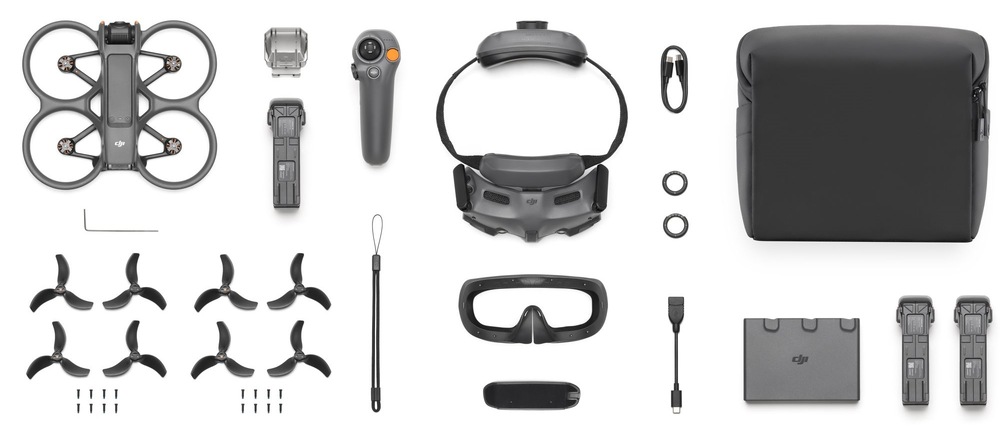 Dron DJI Avata 2 Fly More Combo (Three Batteries) sivý