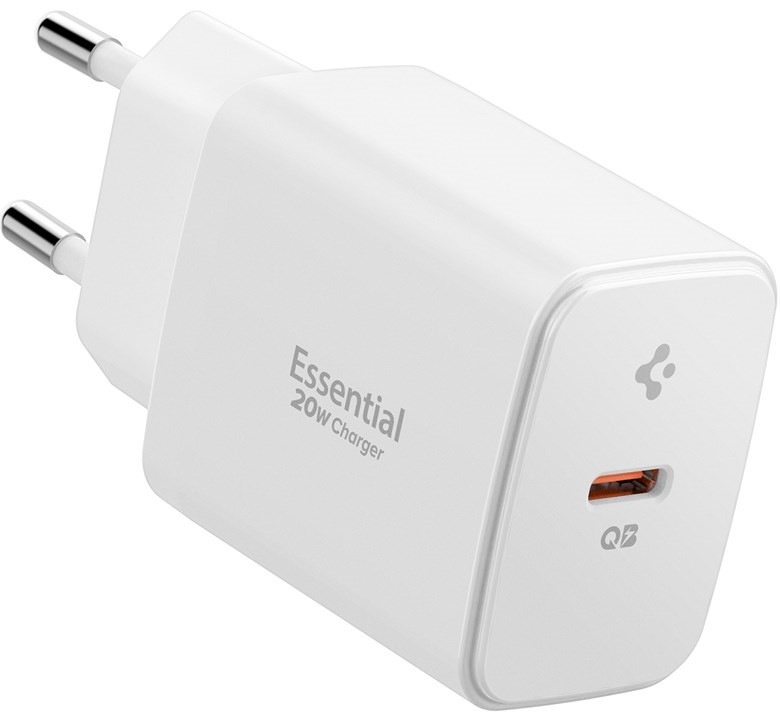 Nabíjačka do siete Spigen Essential 20W 1xUSB-C - biela