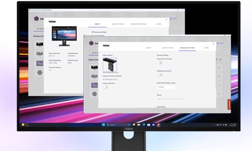 Monitor Lenovo ThinkVision T27-40 čierny Lenovo ThinkVision T27-40, čierna