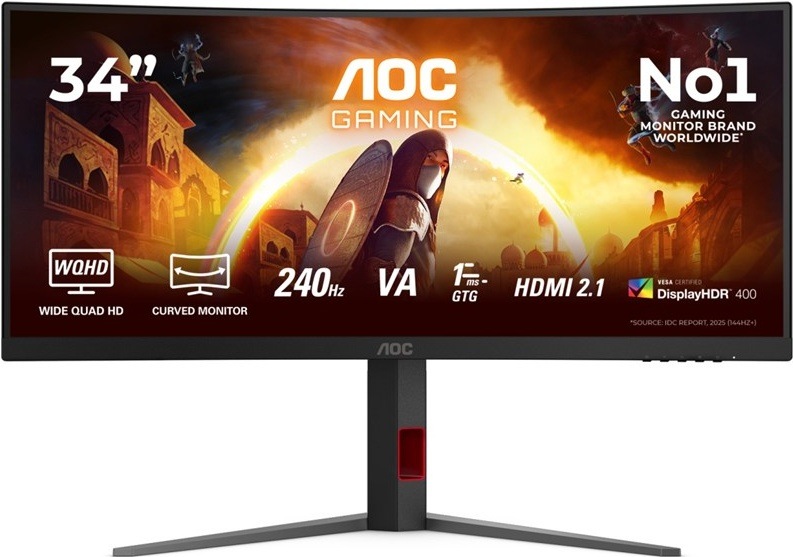Monitor AOC CU34G4Z s uhlopriečkou 34", čierna farba
