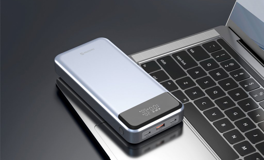 Powerbank Swissten 30000 mAh, 133W PD sivý
