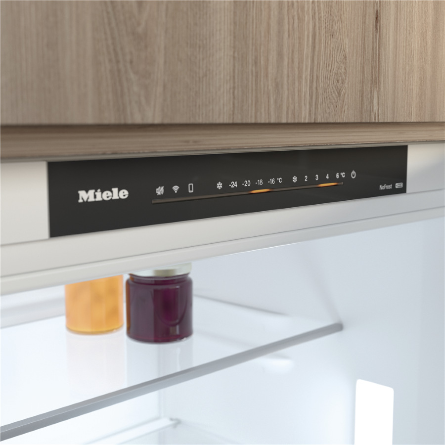Chladnička s mrazničkou Miele XXL KFN 7913 E biela Chladnička komb. Miele XXL KFN 7913 E ponúka moderné dotykové ovládanie TouchControl a vnútorný displej