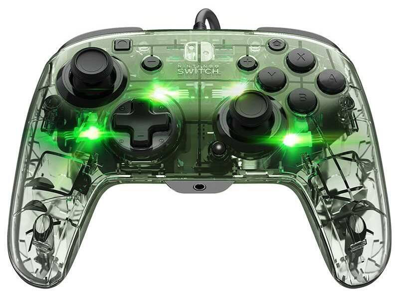 Gamepad PDP Afterglow Deluxe+ pre Nintendo Switch priehľadný