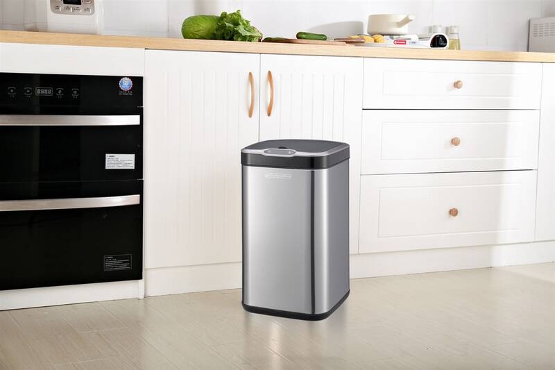 Bezdotykový odpadkový kôš Helpmation CUBE AK6311, 20 l nerez