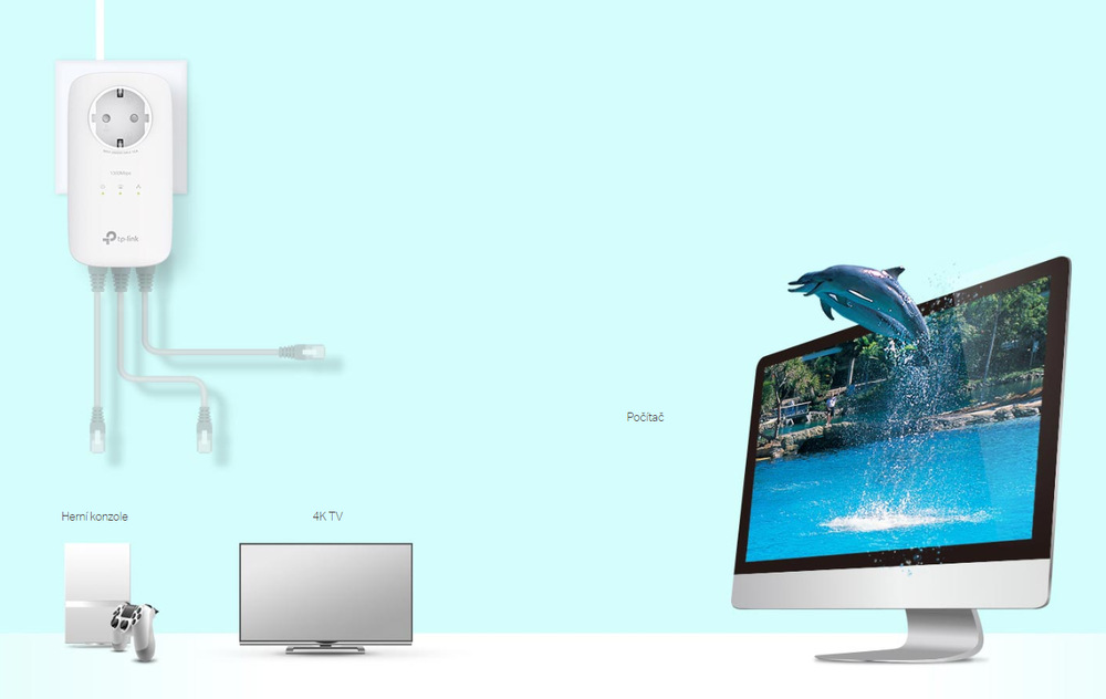 Sieťový rozvod LAN po 230V TP-Link TL-PA8033P KIT Powerline Sieťový rozvod LAN po 230V TP-Link TL-PA8033P KIT Powerline