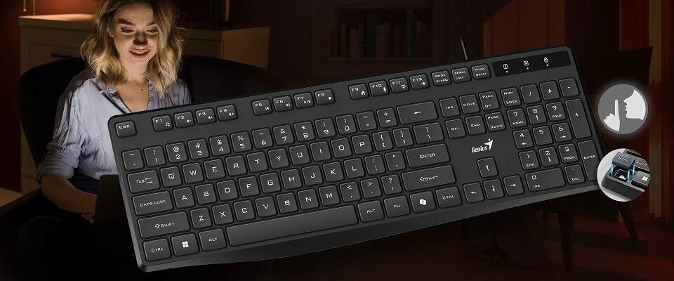 Klávesnica Genius KB-117S čierna